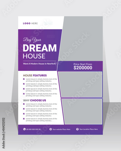 Modern Real Estate Flyer Design Template 