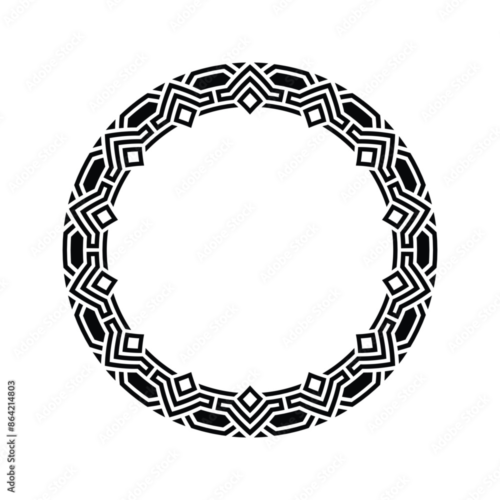 Ornamental pattern design circle frame. Ornamental Circular Knot Pattern. Border pattern design Ornamental pattern design circle frame. Ornamental Circular Knot Pattern. Border pattern design