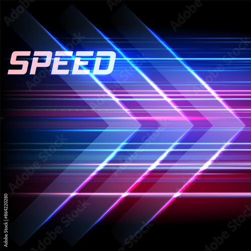 Speed police line. Particle motion effect vector red blue special effect Magic of moving fast lines. Laser beams, horizontal light rays. Particle motion effect. Vector