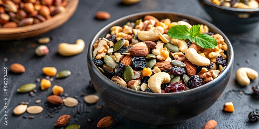 Nutritious homemade trail mix with nuts seeds and dried fruits for athletes. Concept Trail Mix, Athlete Snacks, Homemade Recipes, Nutritious Snacks, Energy Boosters Nutritious homemade trail mix with nuts seeds and dried fruits for athletes. Concept Trail Mix, Athlete Snacks, Homemade Recipes, Nutritious Snacks, Energy Boosters