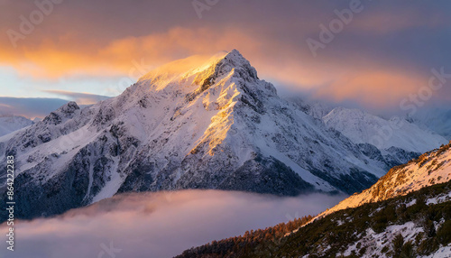 sunrise in the mountains
