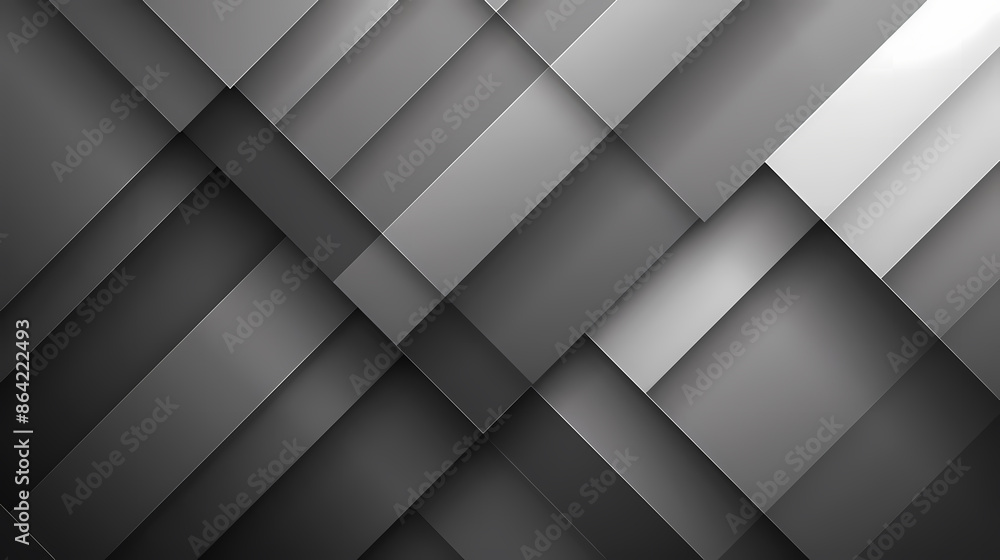 Abstract geometric pattern with overlapping gray and black 3D shapes Abstract geometric pattern with overlapping gray and black 3D shapes