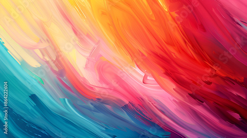 abstract background of colorful brushstrokes of paint on a white background ,Abstract smooth gradient colors shiny flare moving effect