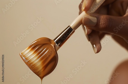 Dropper Dispensing Amber Liquid Into Bottle