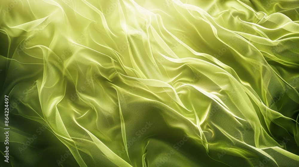 Delicate brushstrokes with shimmering effects on a green to lime gradient wallpaper Delicate brushstrokes with shimmering effects on a green to lime gradient wallpaper
