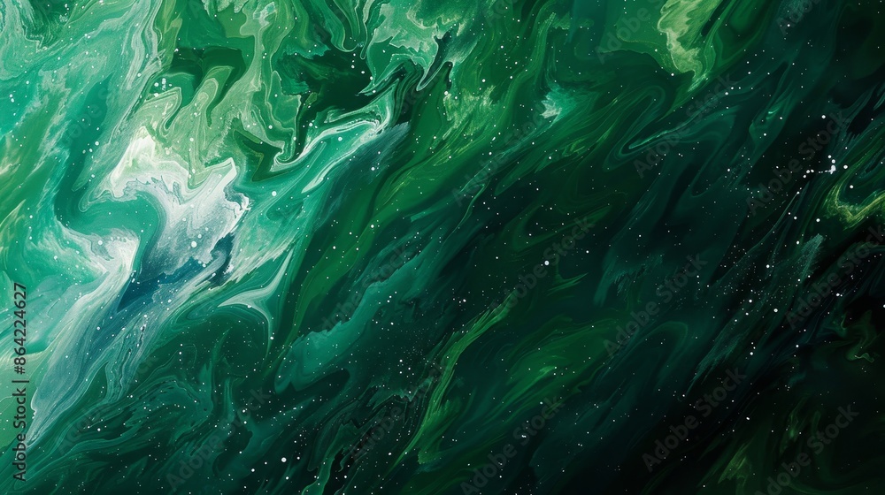 Textured paint strokes with vivid contrasts on a forest green to emerald gradient Textured paint strokes with vivid contrasts on a forest green to emerald gradient