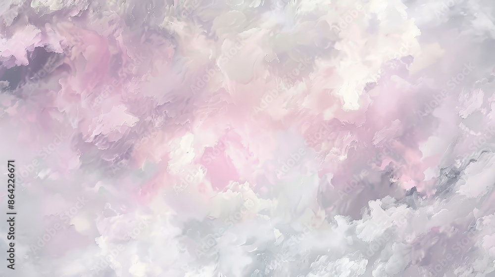 Fototapeta premium Cloud-like brushstrokes and soft pastel tones in serene abstract wallpaper