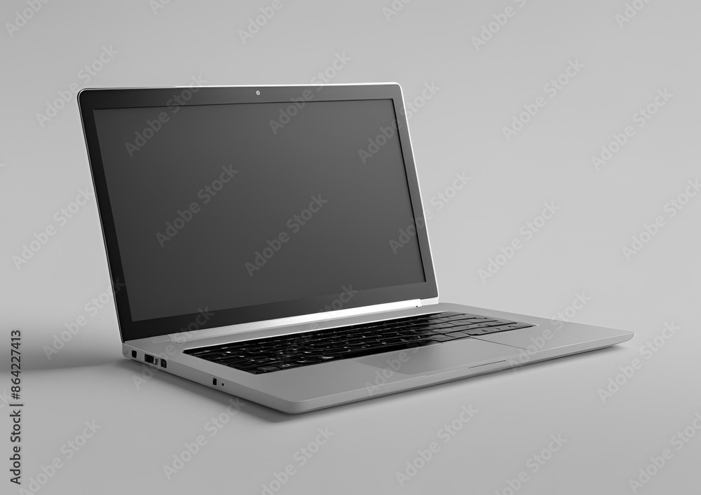 Laptop isolated blank screen on transparent background Laptop isolated blank screen on transparent background