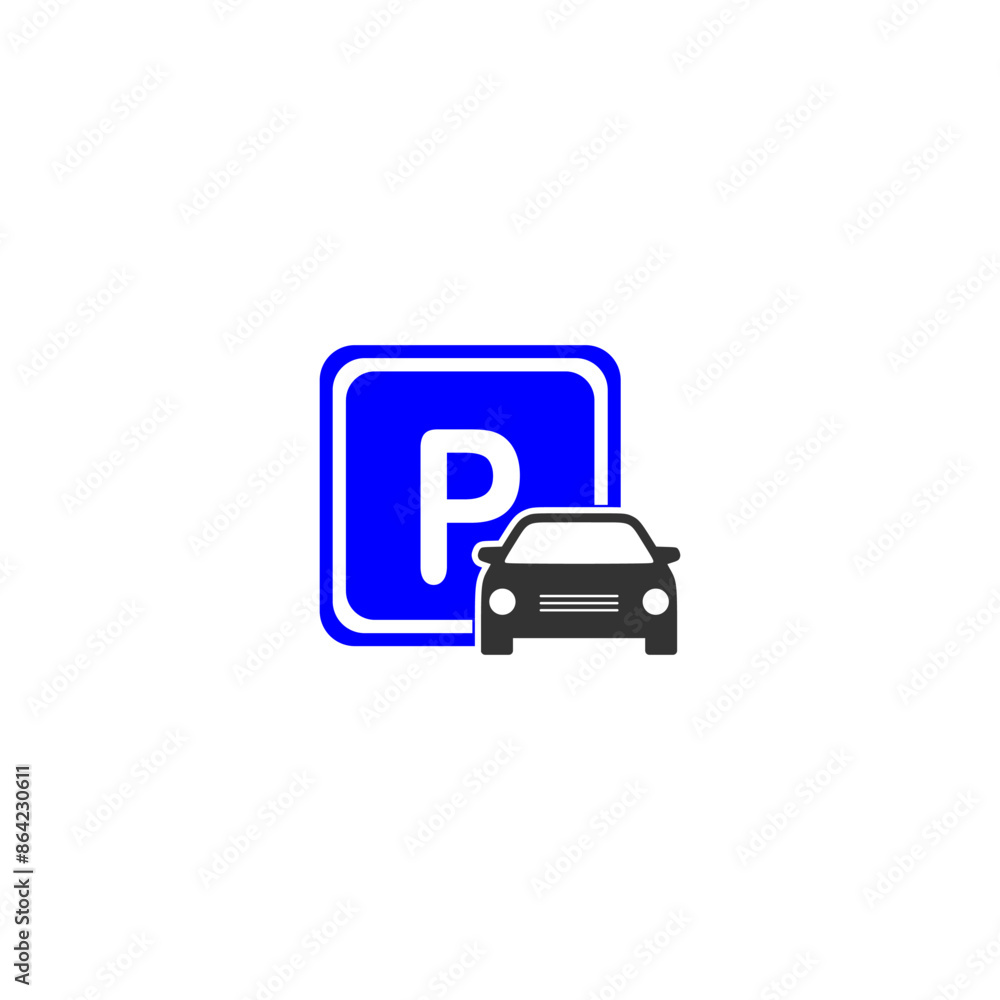 Car parking Icon isolated on white background Car parking Icon isolated on white background