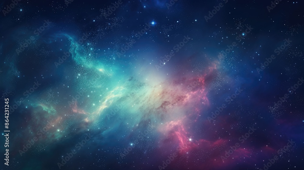 Colorful Space Nebula Against a Starry Night Sky. Cosmic Galaxy Cloud and Nebula in the Night Cosmos Colorful Space Nebula Against a Starry Night Sky. Cosmic Galaxy Cloud and Nebula in the Night Cosmos