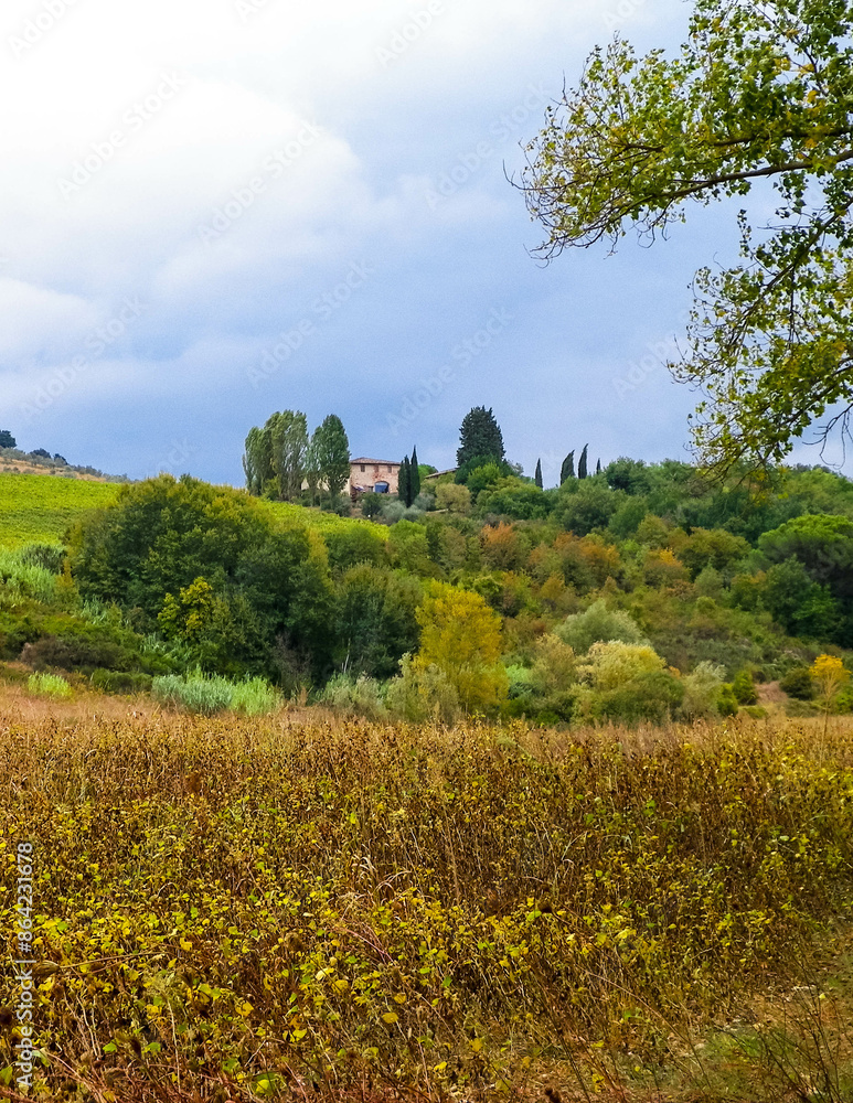 Tuscan field on a cloudy day Tuscan field on a cloudy day