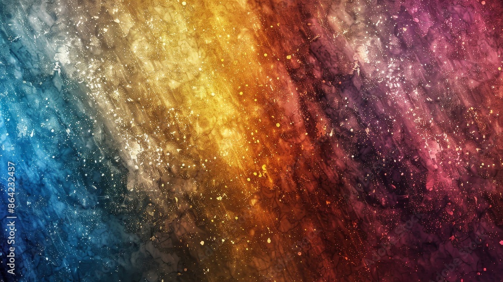 Fototapeta premium Metallic shades and rainbow patterns with a gradient from bronze to gold background