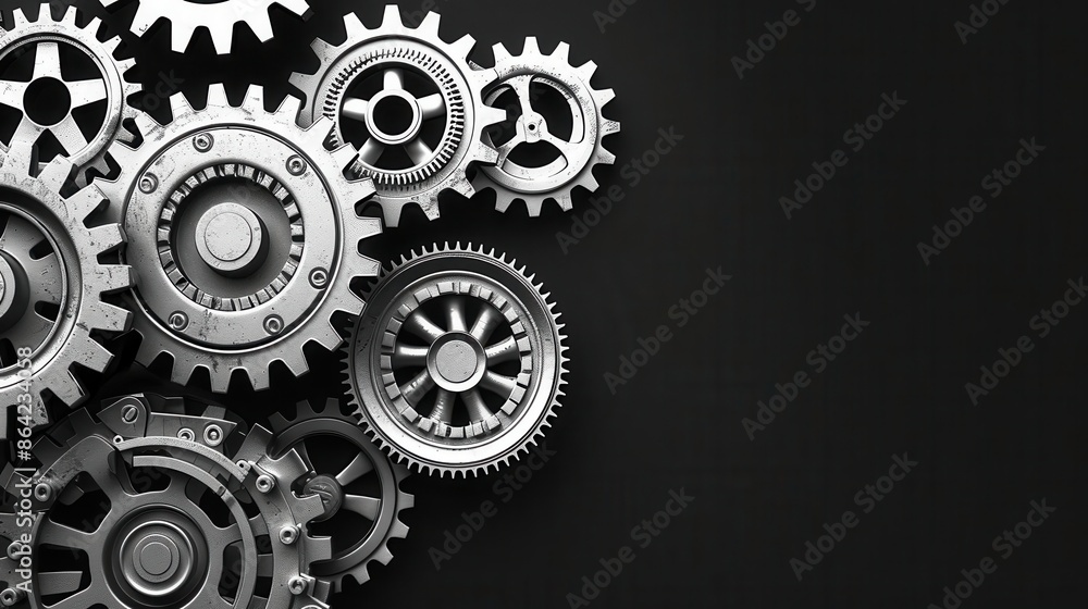 bunch of gears on a black background bunch of gears on a black background