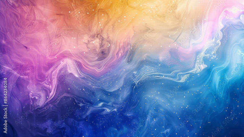 Broad sweeping strokes in rainbow hues with delicate sparkles background Broad sweeping strokes in rainbow hues with delicate sparkles background
