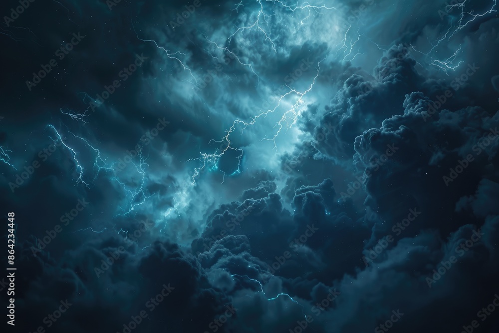 Lightning thunderstorm flash over the night sky. Concept on topic weather, cataclysms (hurricane, Typhoon, tornado, storm) Lightning thunderstorm flash over the night sky. Concept on topic weather, cataclysms (hurricane, Typhoon, tornado, storm)