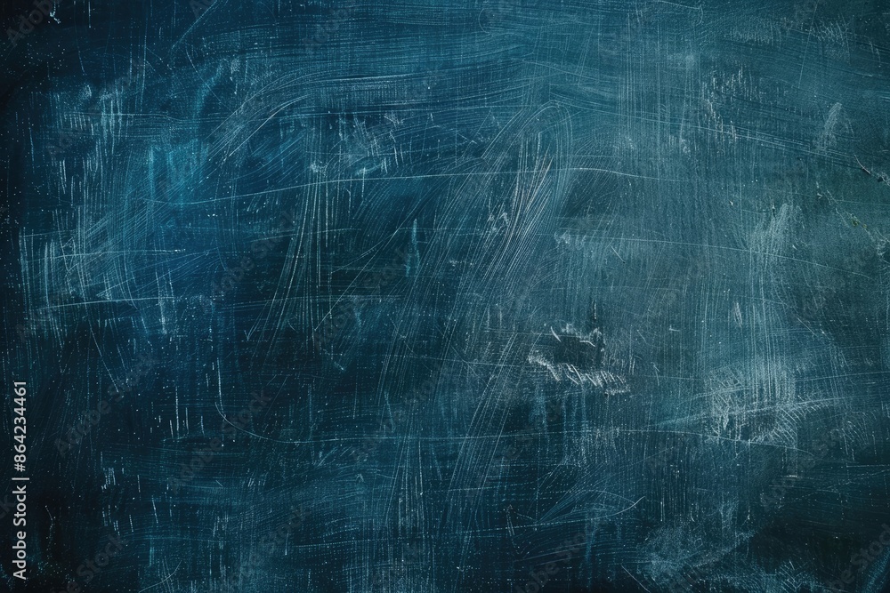 A copy space image of a dark blue chalkboard with traces of erasing creating a textured background A copy space image of a dark blue chalkboard with traces of erasing creating a textured background