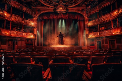 Ghostly Performances on Grand Stage of Haunted Theater