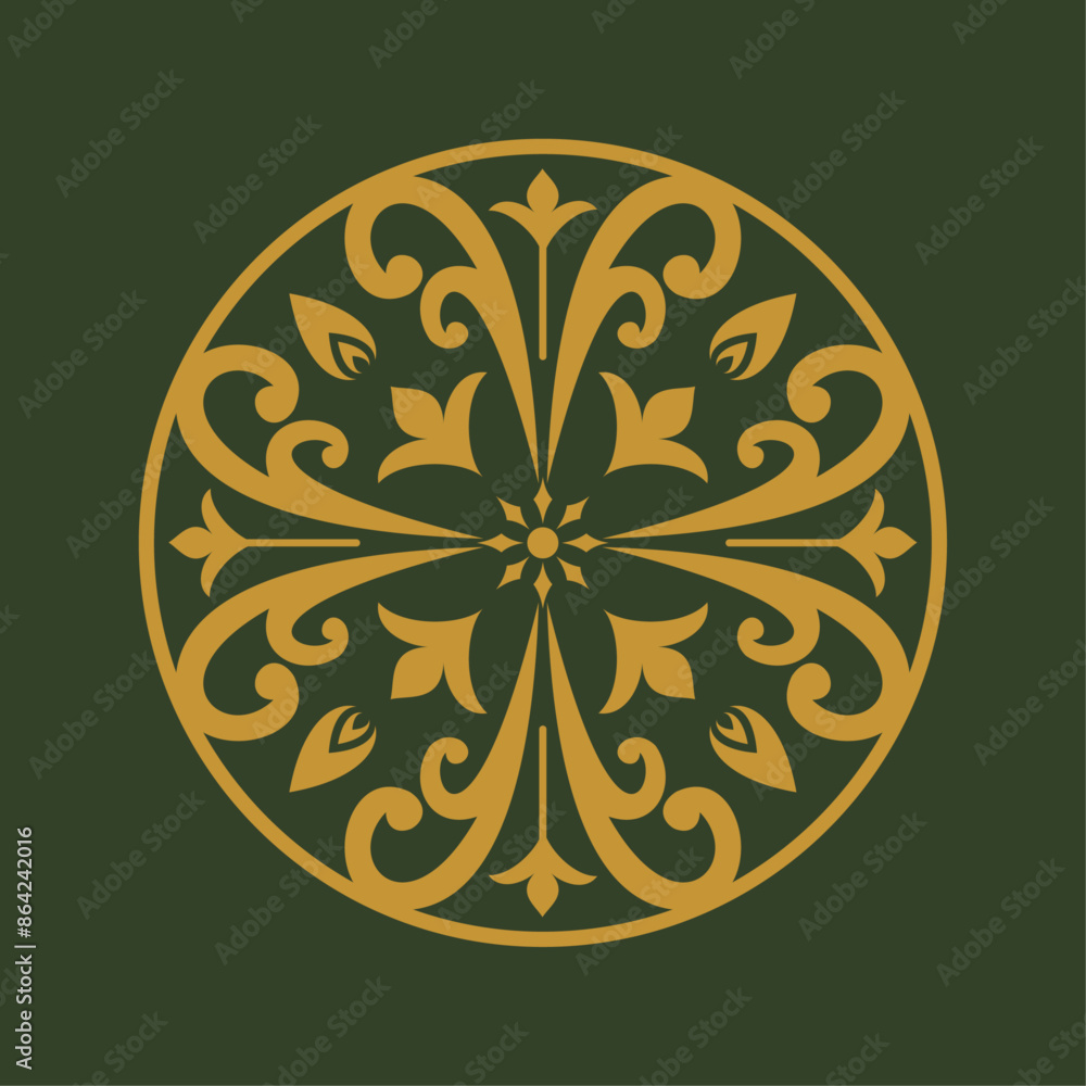Background pattern with ethnic floral ornament Background pattern with ethnic floral ornament