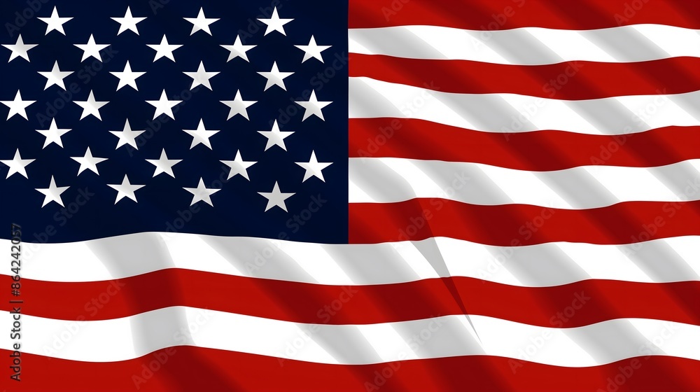 Fototapeta premium Waving American Flag_3