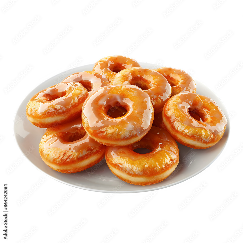 Glazed doughnuts on transparent background Glazed doughnuts on transparent background