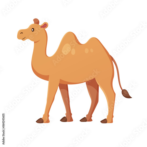 Camel funny vector icon image
