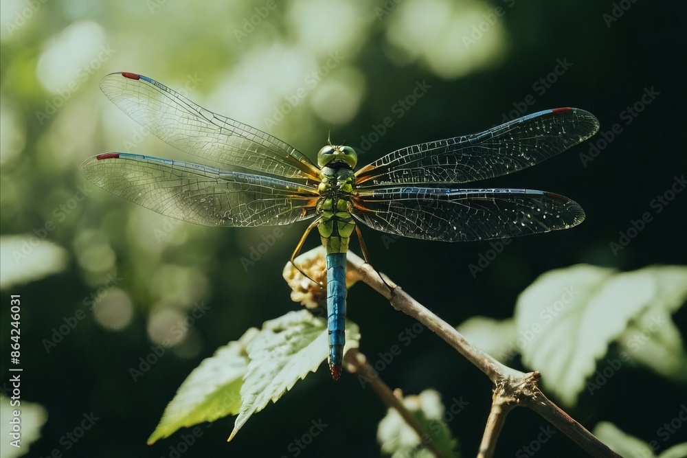 Dragonfly in modern analog photography style Dragonfly in modern analog photography style