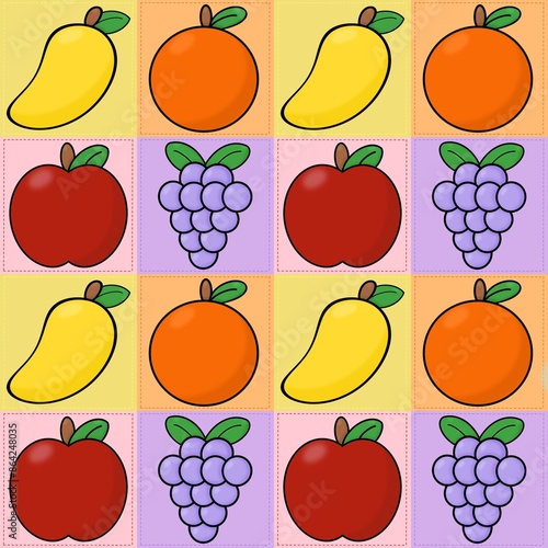Fresh fruit pattern.