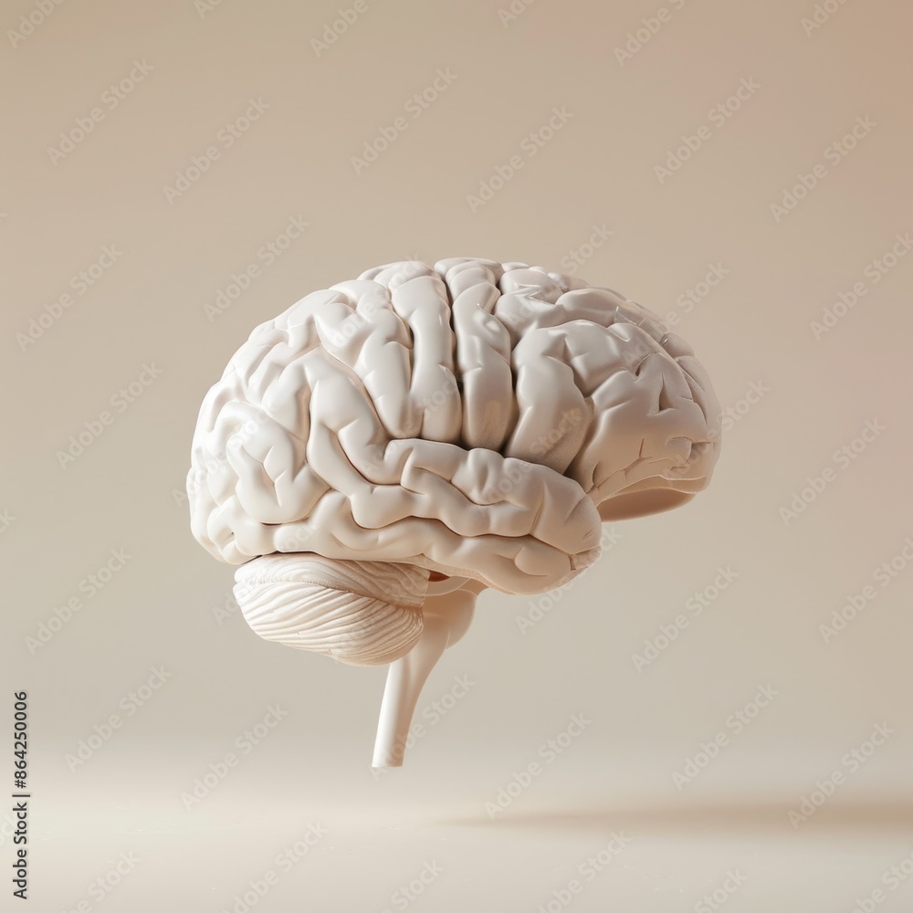 3D Brain Illustration as Reference Picture of Human Anatomy 3D Brain Illustration as Reference Picture of Human Anatomy