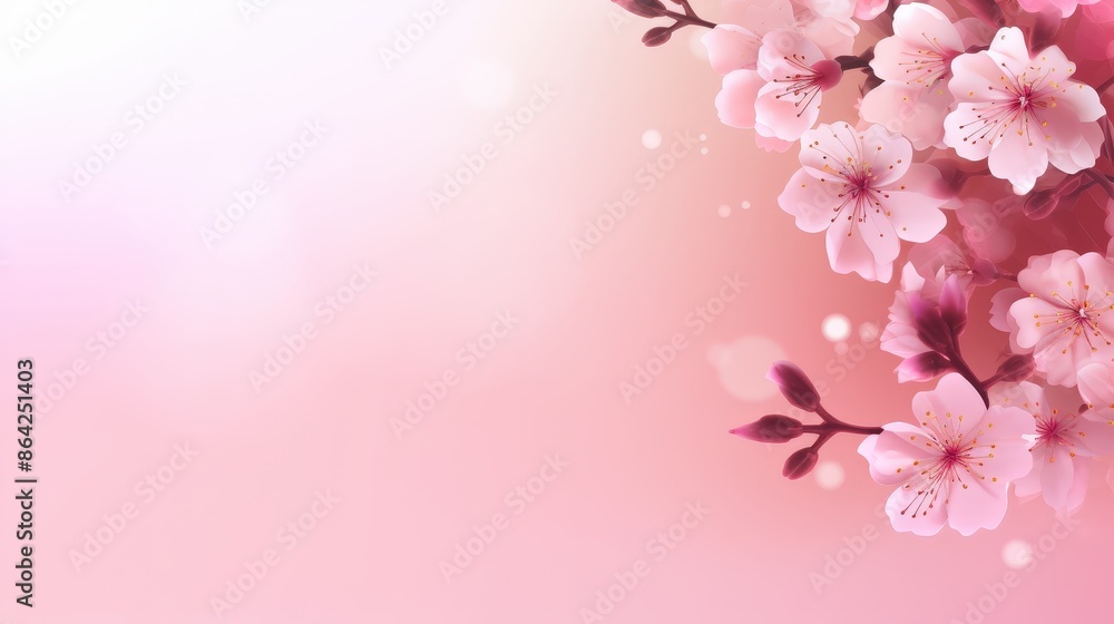 Delicate Pink Blossoms on a Soft Background Delicate Pink Blossoms on a Soft Background