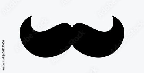 Moustache icon set. Collection of lush stylish hipster mustaches.