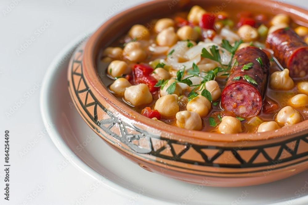 Rustic Catalan Chickpea and Sausage Stew with Spanish Chorizo Rustic Catalan Chickpea and Sausage Stew with Spanish Chorizo