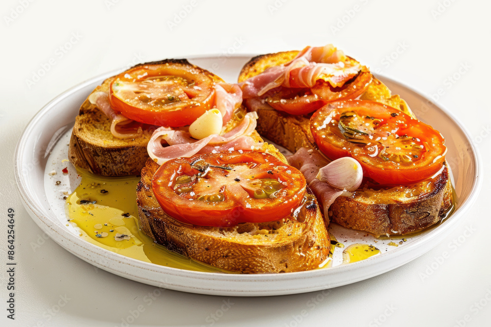 Catalan Toasts with Beefsteak Tomato and Savory Serrano Ham Catalan Toasts with Beefsteak Tomato and Savory Serrano Ham