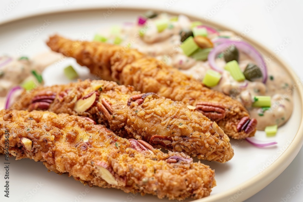 Golden Brown Catfish Fingers with Cajun Flavors Golden Brown Catfish Fingers with Cajun Flavors