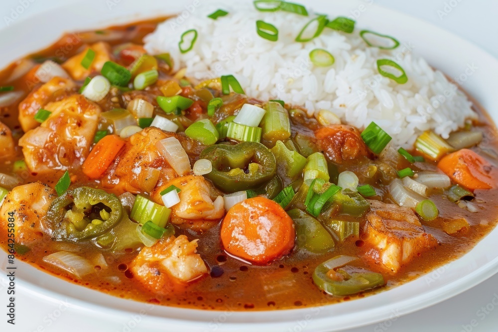 Hearty Catfish Gumbo with Fresh Vegetables and Flaky Catfish Hearty Catfish Gumbo with Fresh Vegetables and Flaky Catfish