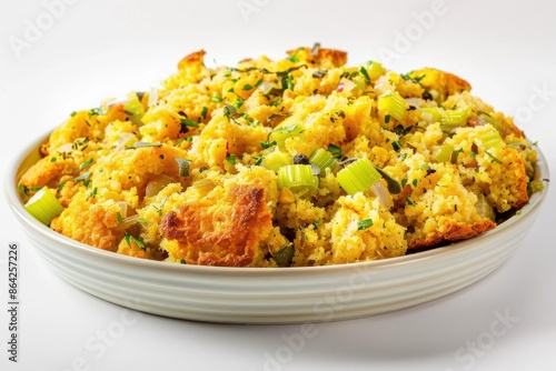 Golden-Brown Cornbread Dressing with Velvety Gravy and Black Pepper