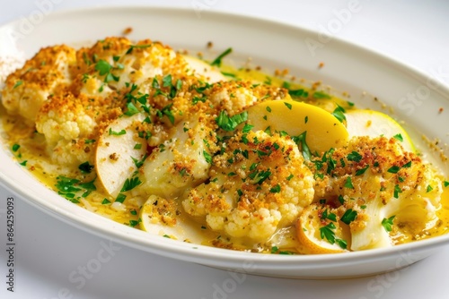 Delicious Cauliflower Gratin with Fresh Herbs and Curry