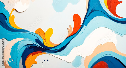 Abstract Swirling Paint Textures