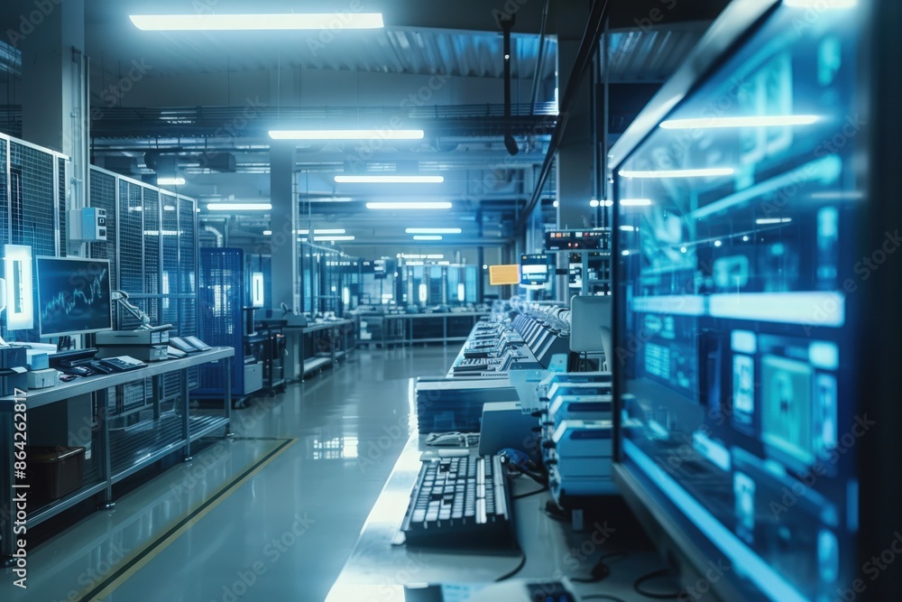 Production of wearable health monitors in a factory Production of wearable health monitors in a factory