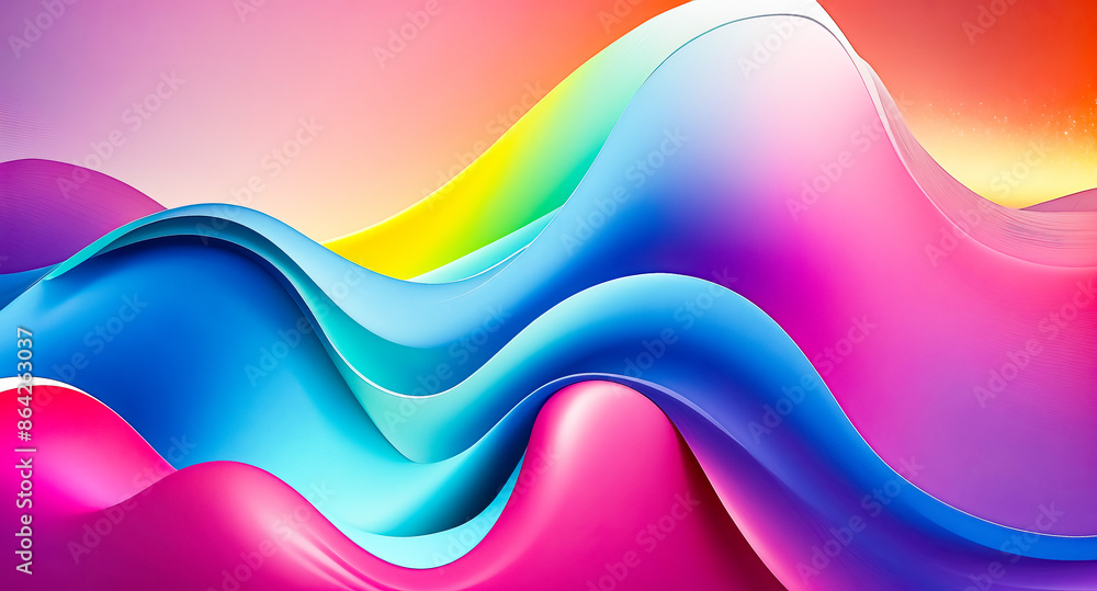 Abstract Colorful Wavy Background Abstract Colorful Wavy Background