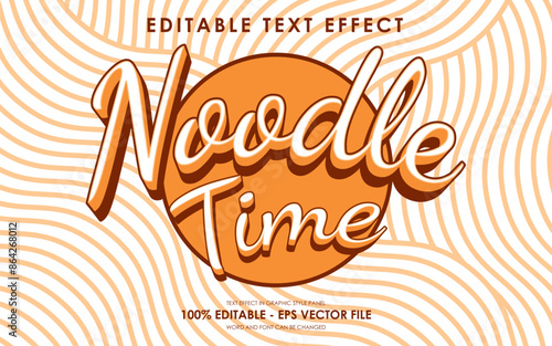 Editable Noodle Time Text Effect Circle Theme