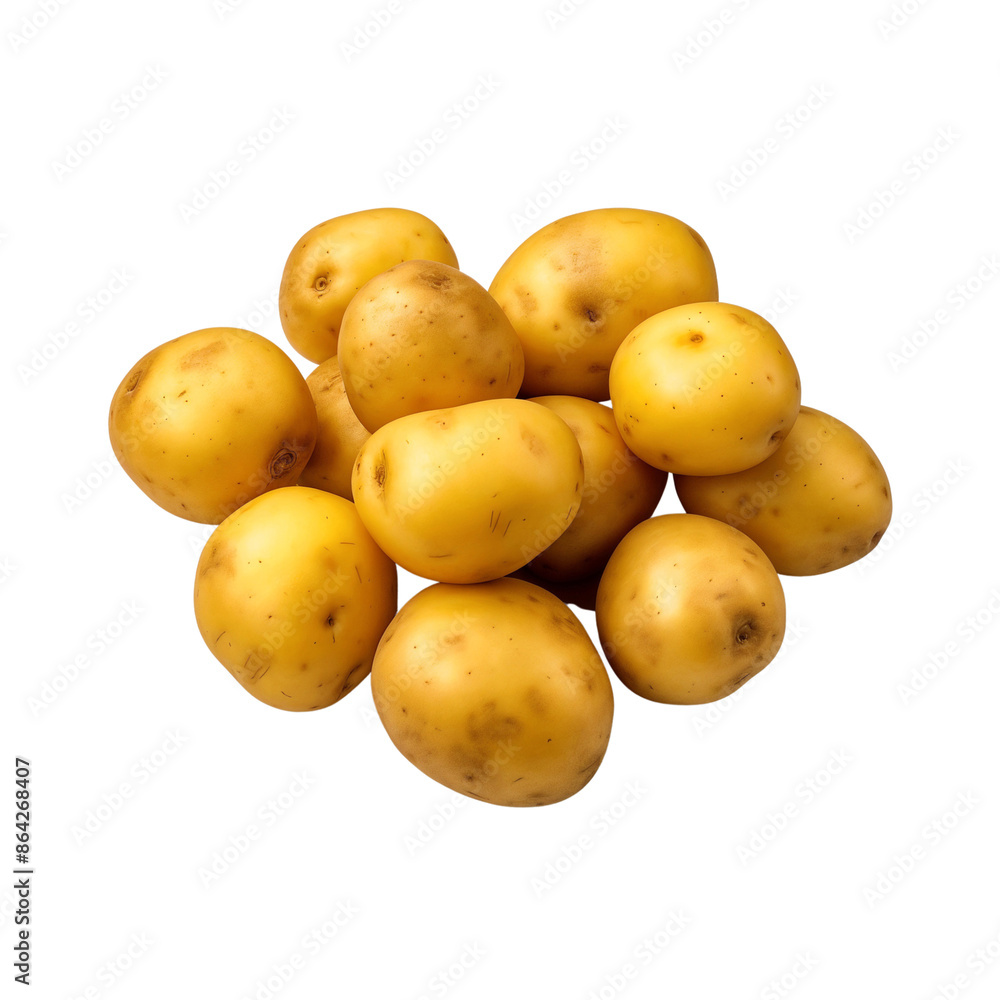 Raw potatoes isolated on white background Raw potatoes isolated on white background