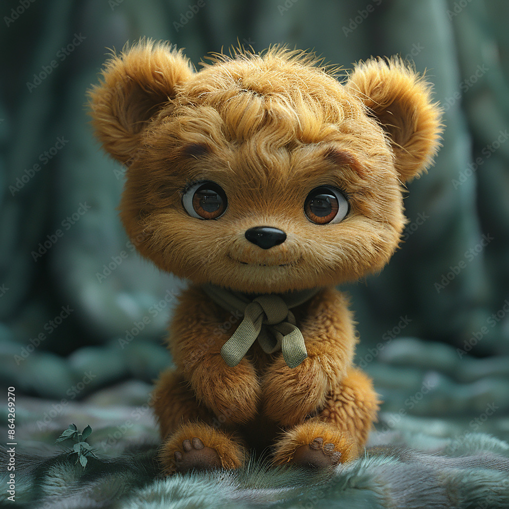 a cute 3d adorable baby bear generative ai a cute 3d adorable baby bear generative ai