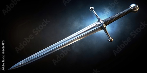 An image of a shiny and sharp longsword ready for battle , sword, medieval, weapon, blade, metal, knight, warrior, historical photo