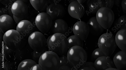 A Cluster of Black Balloons