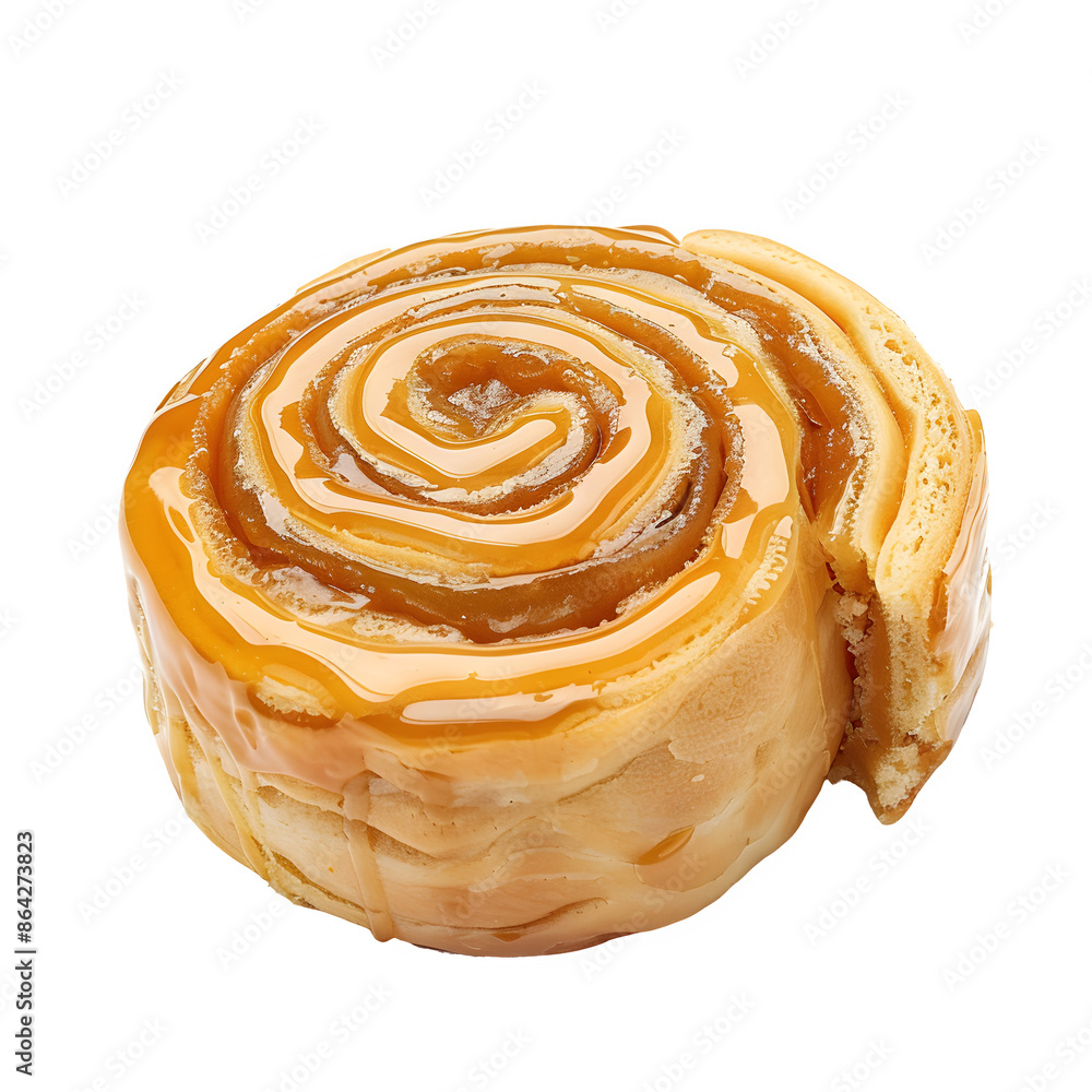 Fototapeta premium Argentine dulce de leche pastry on transparent background