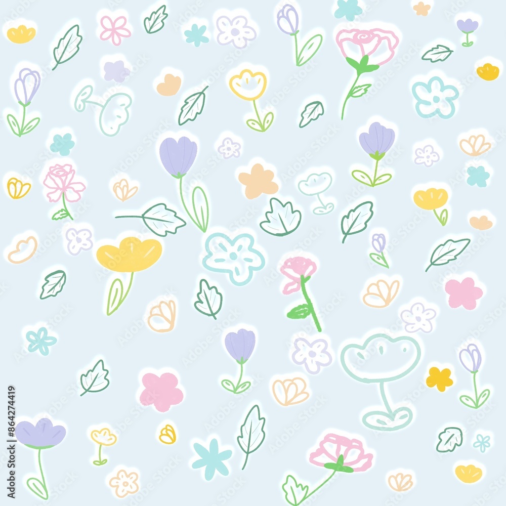 seamless background with flowers seamless background with flowers