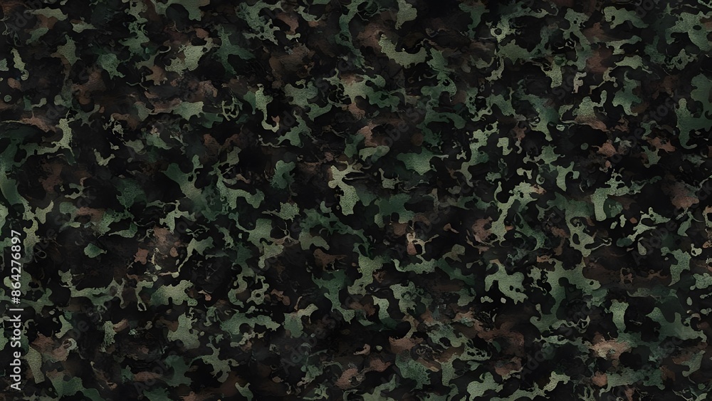 Obraz premium camouflage background dark pattern, trendy street texture for textiles
