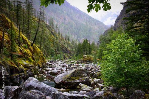 waterfall in the mountains