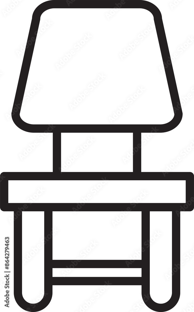 Chair Line Icon Illustration Chair Line Icon Illustration