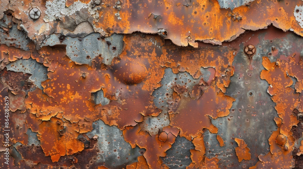 Weathered Rusty Metal Texture with Peeling Paint - Grunge Background of Aged Metallic Surface Patina in High Resolution Weathered Rusty Metal Texture with Peeling Paint - Grunge Background of Aged Metallic Surface Patina in High Resolution